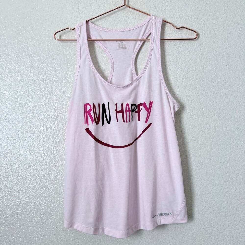 Brooks Run Happy Racerback Tank Top light pink